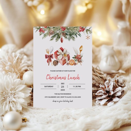 Invitation Déjeuner de Noël