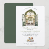 Invitation Déjeuner de Noël | Salle à manger verte (Devant / Derrière)