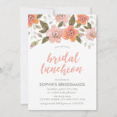Invitation Déjeuner de nuptiale floral délicieux (Devant)