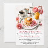 Invitation Déjeuner de pancakes Chéri - Saint-Valentin (Devant / Derrière)
