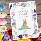 Invitation Déjeuner de Pâques & Chasse aux œufs