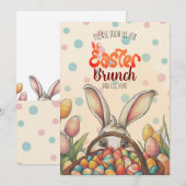 Invitation Déjeuner de Pâques & Chasse aux œufs délice (Devant / Derrière)