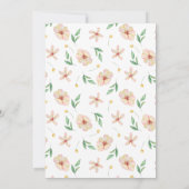 Invitation Déjeuner de Pâques lapin mignon aquarelle avec bal (Dos)