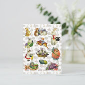 Invitation Déjeuner de Pâques vintage (Debout devant)