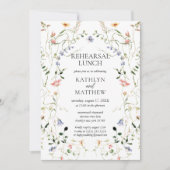 Invitation Déjeuner de répétition de jardin de fleurs fleurs (Devant)
