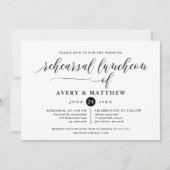 Invitation Déjeuner de répétition de la photographie de scrip (Devant)