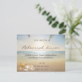 Invitation Déjeuner de répétition des coquillages de plage de (Debout devant)