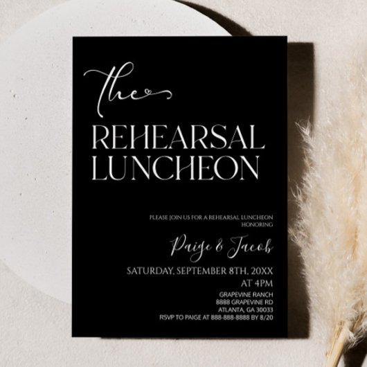 Invitation Déjeuner de répétition Mariage