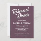 Invitation Déjeuner de répétition Mariage de style simple (Devant)