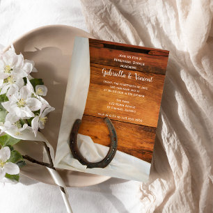 Invitation Déjeuner de répétition Occidentale en fer à cheval