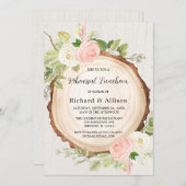 Invitation Déjeuner de répétition rustique rose vif blanc (Devant / Derrière)