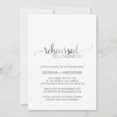 Invitation Déjeuner de répétition simple de calligraphie à hu (Devant)