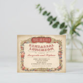 Invitation Déjeuner de répétition victorien et Vintage (Debout devant)