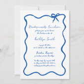 Invitation Déjeuner de servantes Français Blue Bridesmaids (Devant)