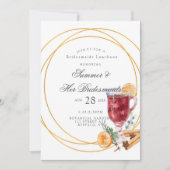 Invitation Déjeuner de serveuses de Noël pour boissons alcool (Devant)