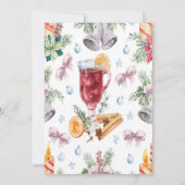 Invitation Déjeuner de serveuses de Noël pour boissons alcool (Dos)