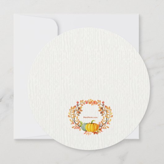 Invitation déjeuner d'éléments d'automne (Dos)