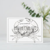 Invitation Déjeuner d'entreprise d'alimentation de crabe (Debout devant)