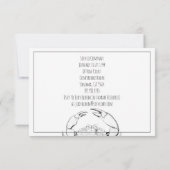 Invitation Déjeuner d'entreprise d'alimentation de crabe (Dos)