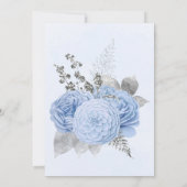 Invitation Déjeuner des Bridesmaides Dusty Blue et Silver Flo (Dos)