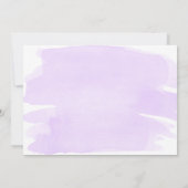 Invitation Déjeuner des dames aquarelle violette or (Dos)