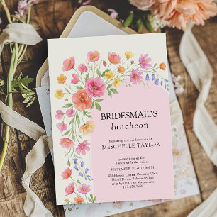 Invitation Déjeuner des demoiselles d'honneur avec arche flor