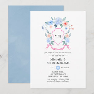 Invitation Déjeuner des demoiselles d'honneur Bleu Poussiéreu