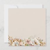 Invitation Déjeuner des servantes Brown florales rustiques (Dos)