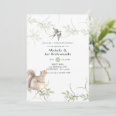 Invitation Déjeuner des servantes de la forêt rustique de l'a (Debout devant)