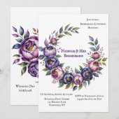 Invitation Déjeuner des servantes de la Purple et Magenta Peo (Devant / Derrière)