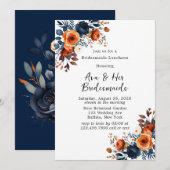 Invitation Déjeuner des servantes de marine Blue and Orange P (Devant / Derrière)