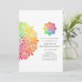 Invitation Déjeuner des servantes indiennes Rainbow Mandala (Debout devant)