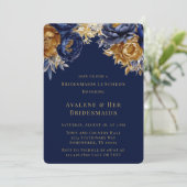 Invitation Déjeuner des serveuses de la Marine Gold Watercolo (Debout devant)