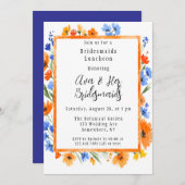 Invitation Déjeuner d'été des meilleures servantes Fleurs sau (Devant / Derrière)