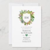 Invitation Déjeuner d'été des servantes de Monogram Tropical (Devant)