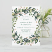 Invitation Déjeuner d'Eucalyptus Eucalyptus Green & Sage Mint (Debout devant)