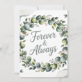 Invitation Déjeuner d'Eucalyptus Eucalyptus Green & Sage Mint (Dos)