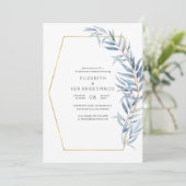 Invitation Déjeuner d'Eucalyptus Géométrique (Debout devant)