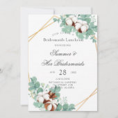 Invitation Déjeuner d'Eucalyptus vert et d'Epouses en coton I (Devant)