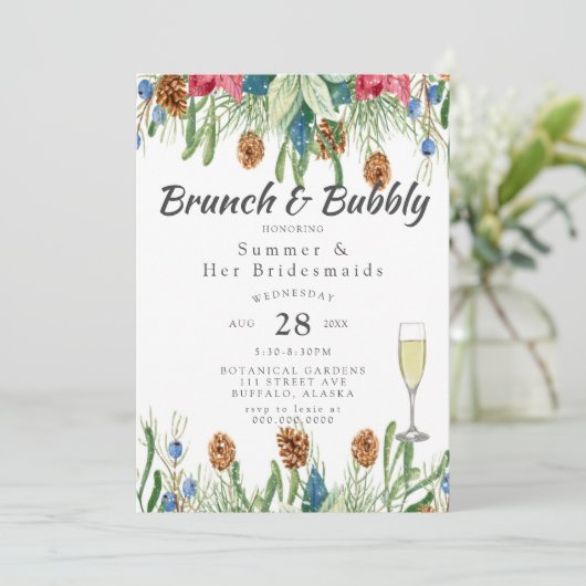 Invitation Déjeuner d'honneur de Noël Poinsettia (Debout devant)