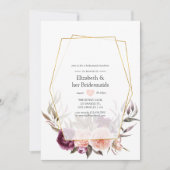 Invitation Déjeuner d'maitres d'honneur géométriques de Bourg (Devant)