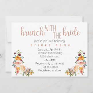 Invitation Déjeuner dominical avec la mariée