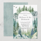 Invitation Déjeuner d'servantes de la Green Forest Mountain A (Devant / Derrière)