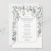 Invitation Déjeuner d'servantes florales Fleurs sauvages (Devant)