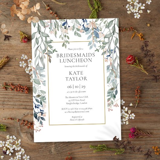 Invitation Déjeuner d'servantes florales Fleurs sauvages