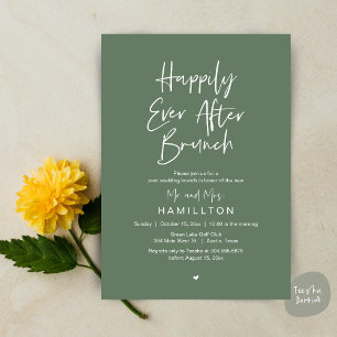 Invitation Déjeuner du bonheur éternel, fête de mariage intim