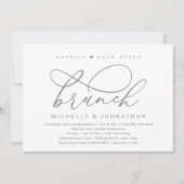 Invitation Déjeuner du bonheur éternel, fête romantique moder (Devant)