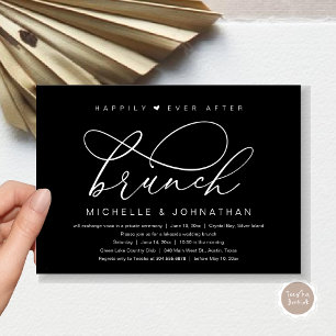 Invitation Déjeuner du bonheur éternel, fête romantique moder
