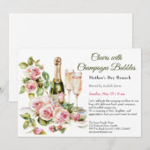 Invitation Déjeuner du dimanche de la Fête des Mères – Toast (Devant / Derrière)