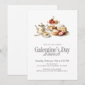 Invitation Déjeuner du jour de Galentine (Devant / Derrière)